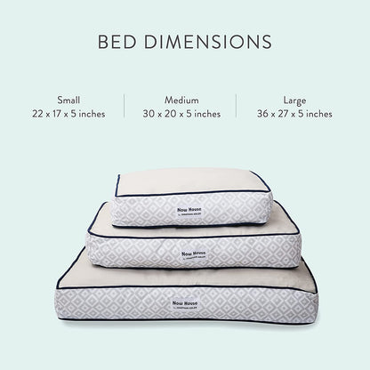 Now House by  Grey Diamond Cushion Dog Bed, Medium Washable for Pets